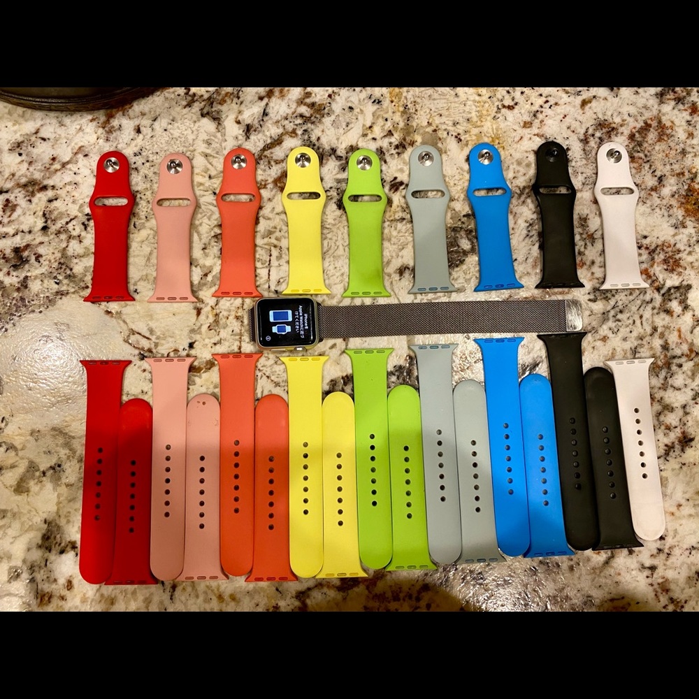 Apple Watch with 10 authentic Apple Sport bands
